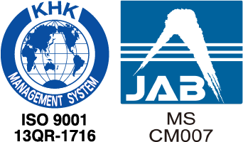 KHK ISO9001 13QR-1716 / JAB MS CM007